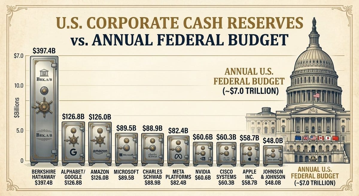 Corporate Cash Reserves vs. the Federal Budget